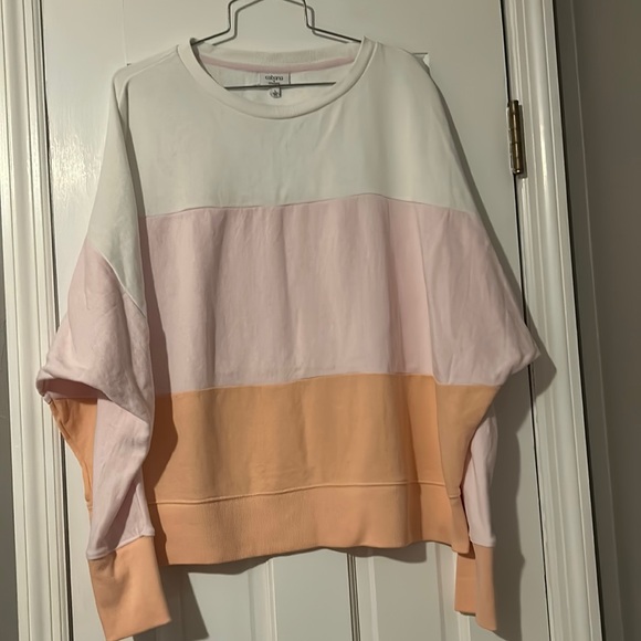 Cabana by Crown and Ivy Oversize Long Sleeve Pullover Women's Size Large - Picture 1 of 8